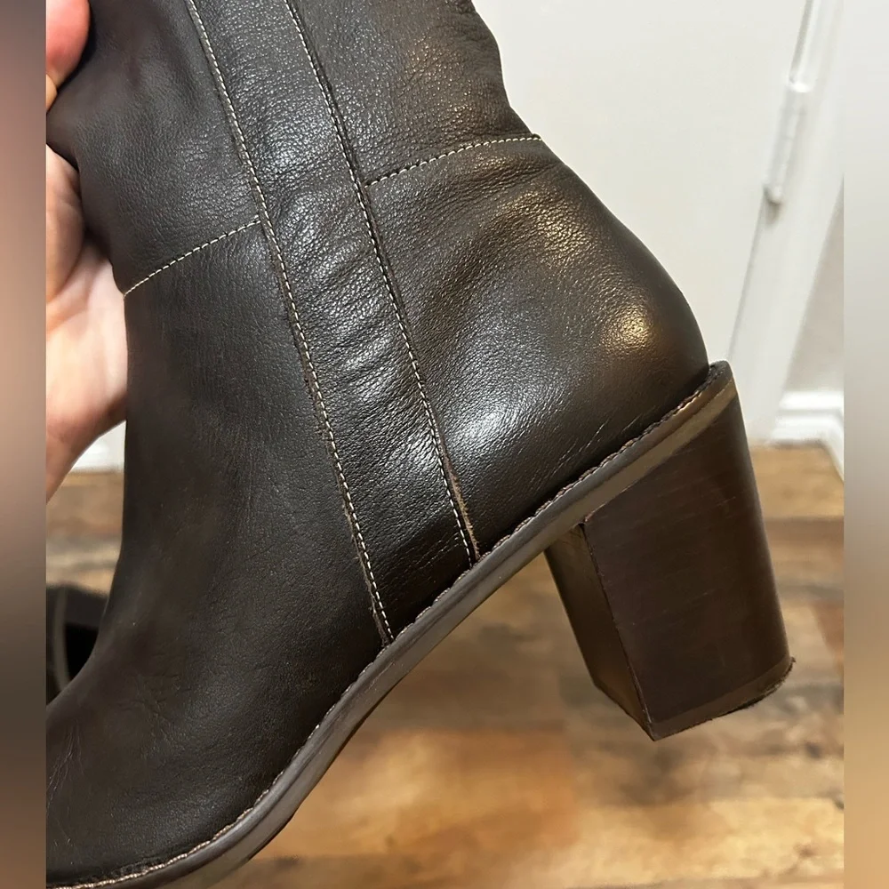 Matisse Lexi Leather Riding Boot Dark Brown Size 10